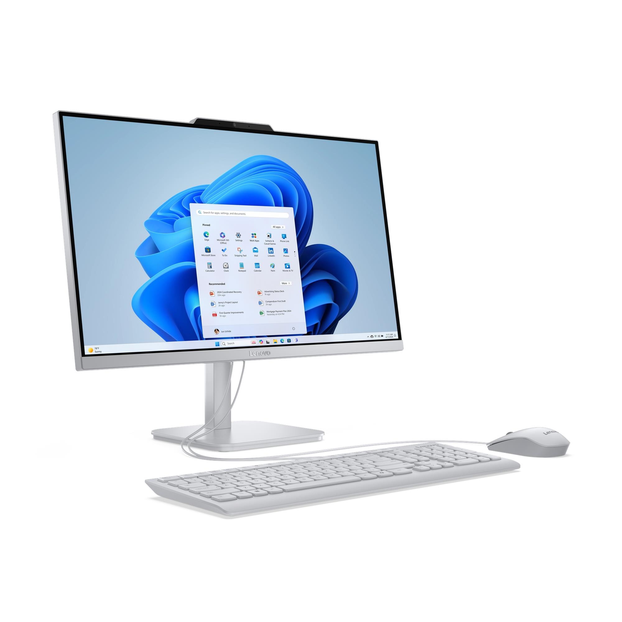 Lenovo A/ A100/ 23, 8"/ FHD/ N100/ 8GB/ 512GB SSD/ UHD/ W11H/ Sivá/ 2R