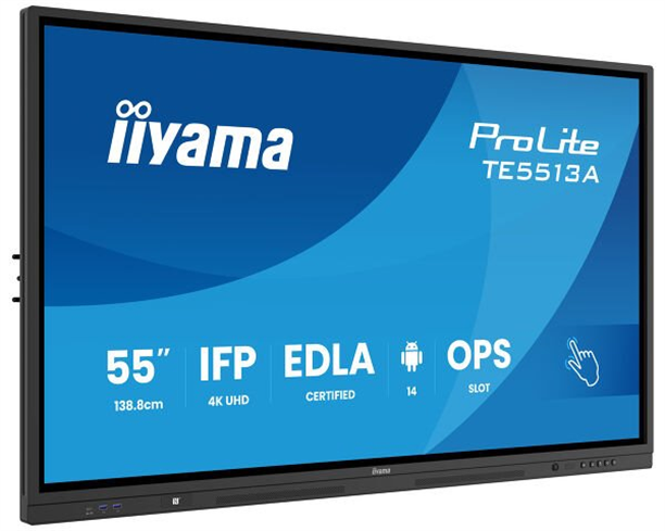 55" iiyama TE5513A-B1AG: IPS, 4K, 40P, EDLÁ