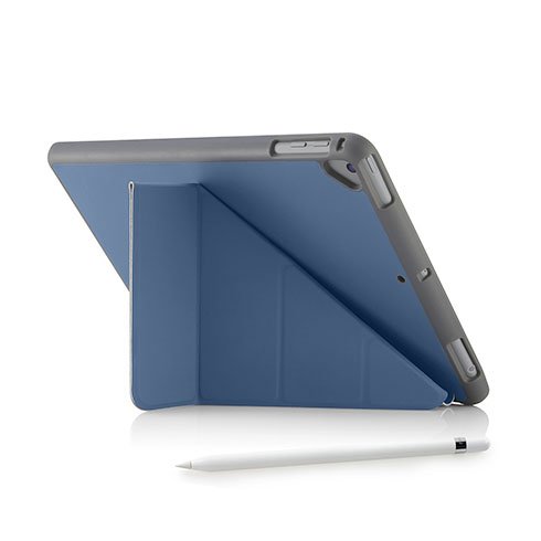 Pipetto puzdro Origami Pencil Case pre iPad 9.7" 2018 - Navy Blue