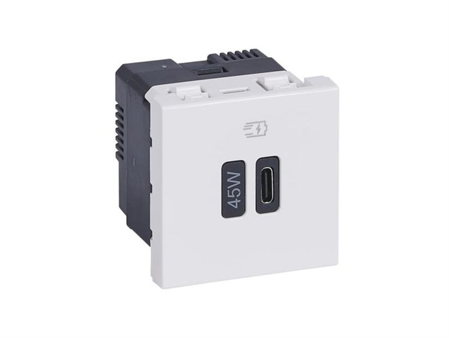 Legrand MOSAIC ZÁSUVKA USB C 45W 2MODULY BIELA