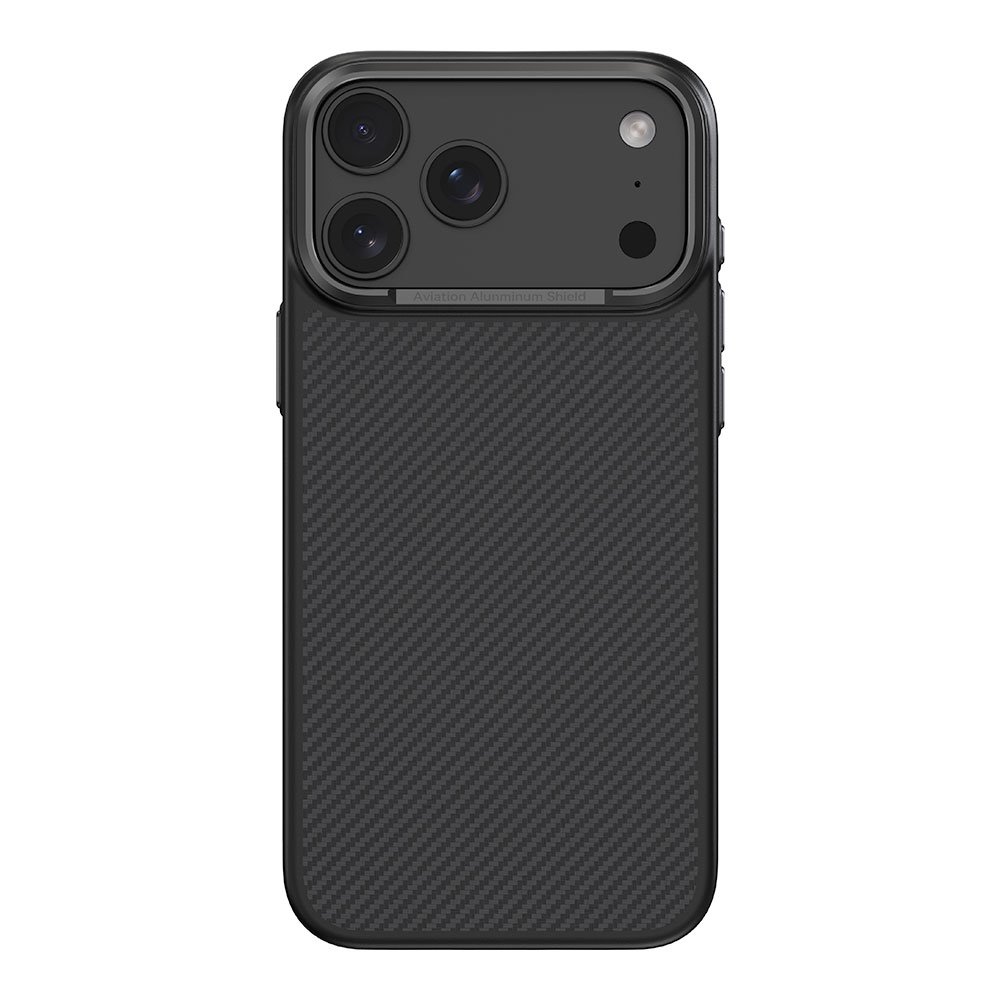 Comma kryt Kevlar Magnetic Shockproof Case pre iPhone 17 Pro Max - Black