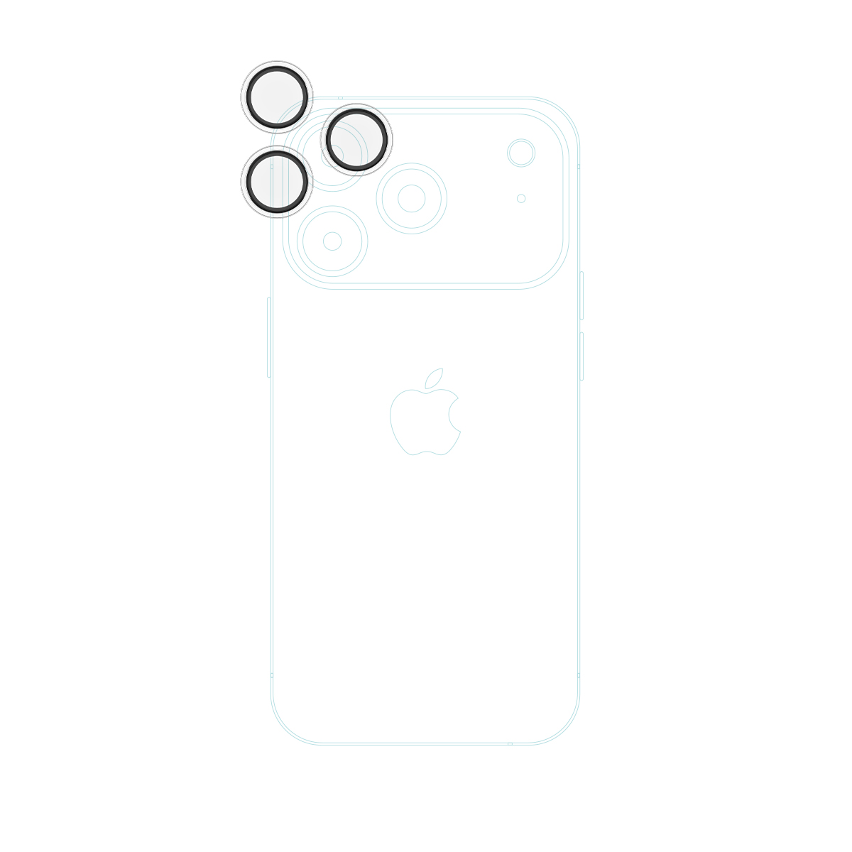 iStores by Epico Epico Glass Lens Protectors Číry obraz s jednokrokovým aplikátorom iPhone 17 Pro/17 Pro Max