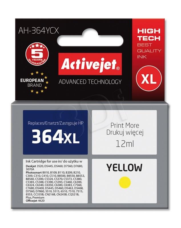 Atrament ActiveJet pre HP CB325 (no.364XL) Yellow