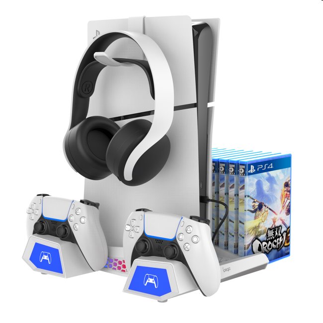 iPega P5S023 PlayStation 5 Slim/PS5 Pro, Dualsense, Pulse 3D dock w/ cooling