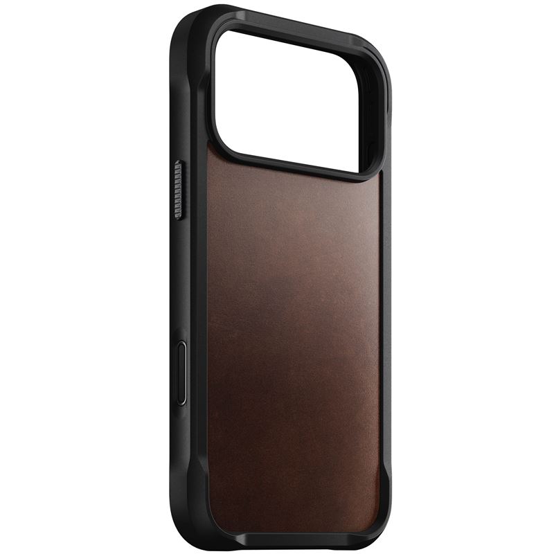Nomad kryt Rugged Leather Case Magsafe Horween pre iPhone 17 Pro Max - Rustic Brown