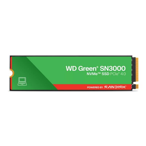 WD Green SN3000 SSD Powered by SanDisk 1TB M.2 NVMe Gen4 5000/4200MBps