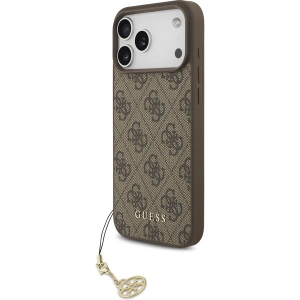 Guess 4G Charm MagSafe kryt iPhone 17 Pro hnedý