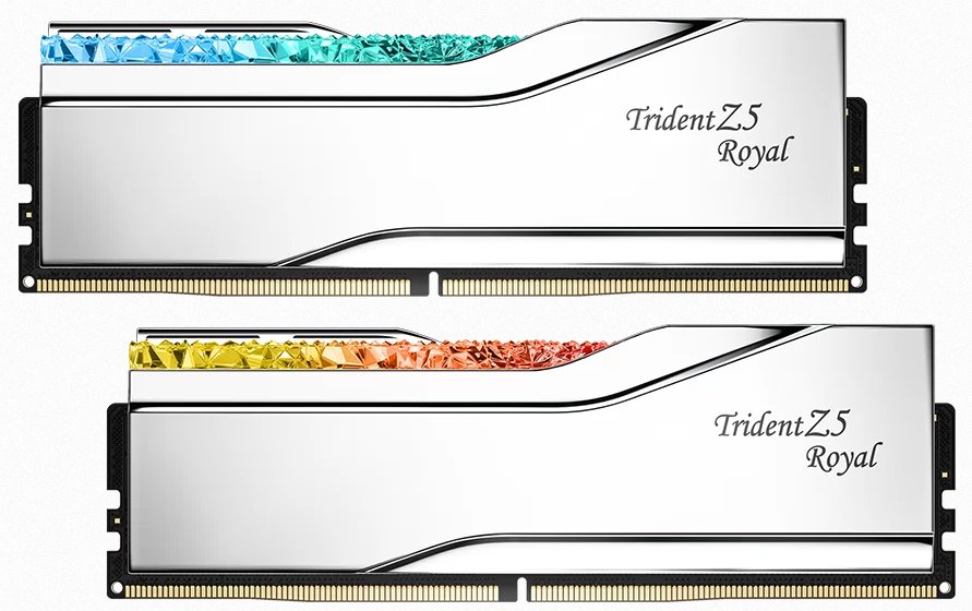 G.SKILL 32GB kit DDR5 7600 CL36 Trident Z5 Royal silver