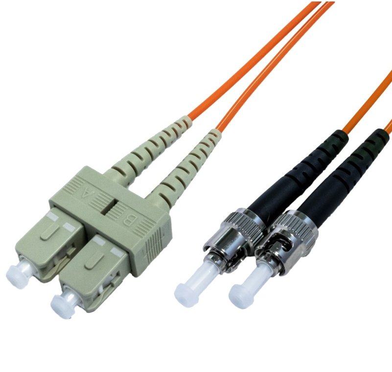 Optický duplex patch kábel 50/125, OM2, SC/ST, 1m