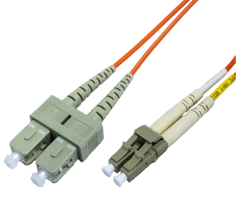 Optický duplex patch kábel 50/125, OM2, LC/SC, 15m