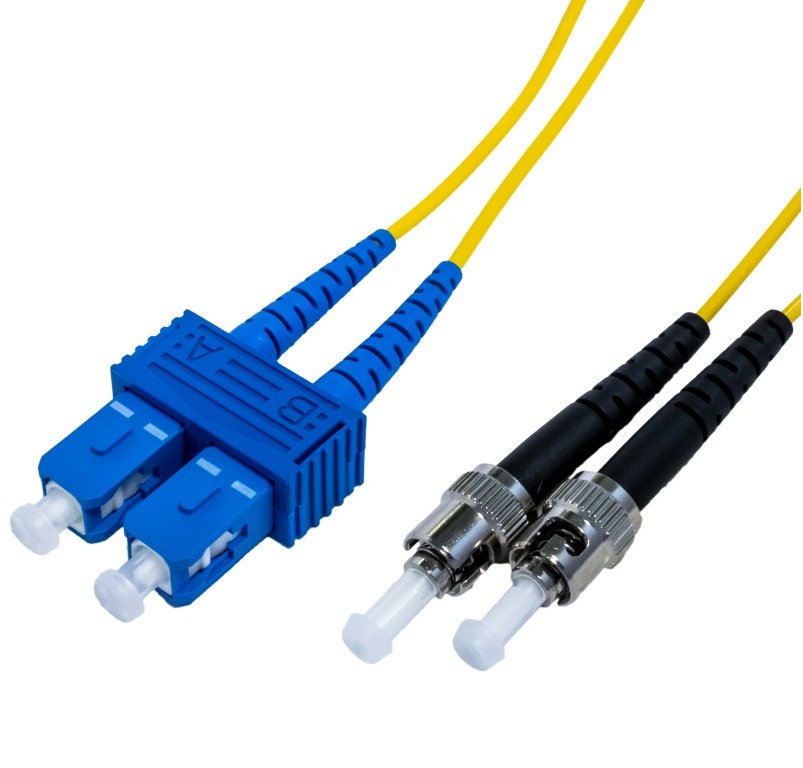 Optický duplex patch kábel 9/125, OS1, SC/ST, 2m