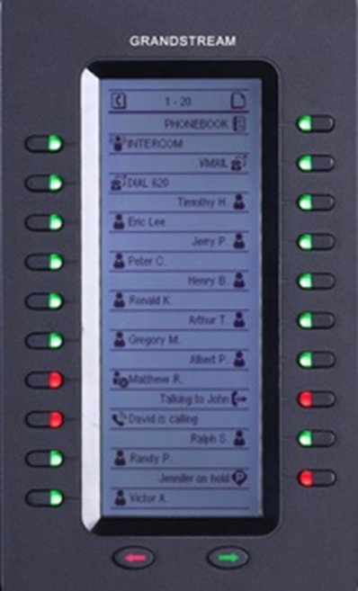 Grandstream GXP2200EXT, prídavný modul, LCD displej, 40 BLF tlačidiel (GXP2170, GXP2140, GXV3240)