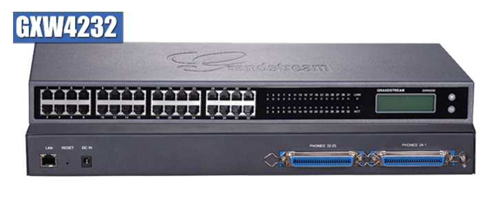 Analógové brány Grandstream GXW4232 [32xFXS pre analógový telefón/ fax,  1xGigabit Ethernet]