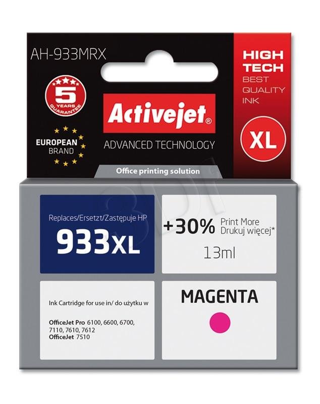 Atrament ActiveJet pre HP CN055AE (no.933XL) Magenta 14ml