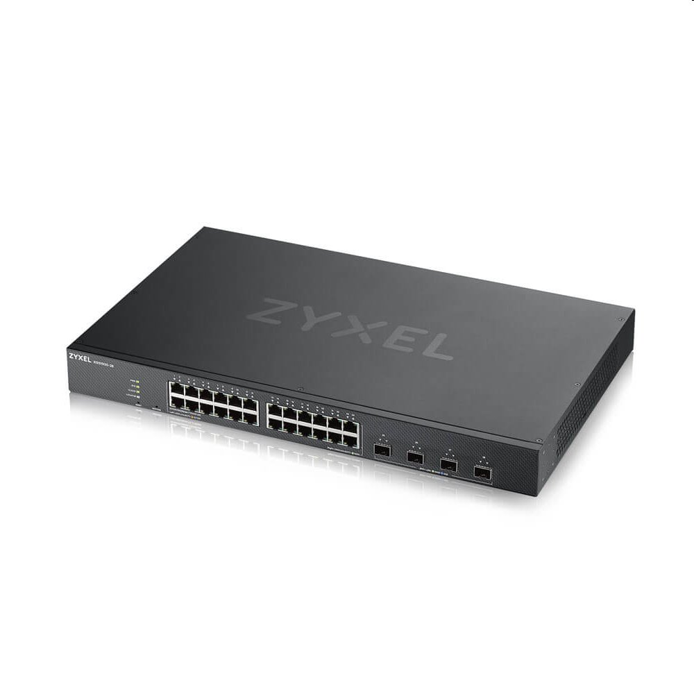 Zyxel XGS1930-28, 28 Port Smart Managed Switch, 24x Gigabit Copper and 4x 10G SFP+, hybird mode, standalone or NebulaFlex Cloud