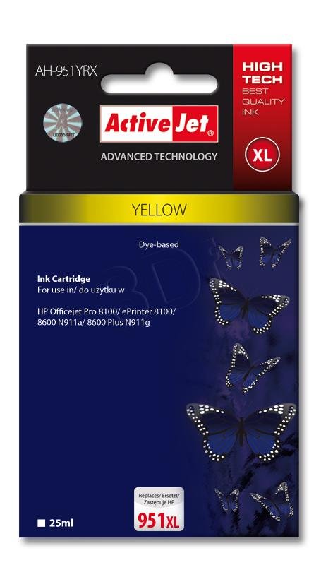 Atrament ActiveJet pre HP 951XL CN048 Yellow AH-951YRX 25ml