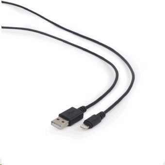 Kábel CABLEXPERT USB 2.0 Lightning (IP5 a vyšší) nabíjací a synchronizačný kábel, 1m, čierny