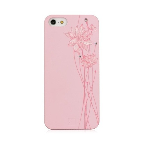Swarovski kryt Lotus pre iPhone SE/5s/5 - Pink