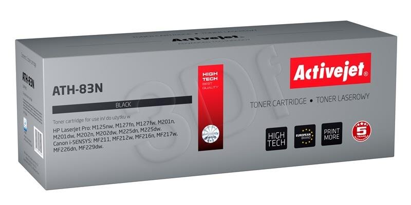 ActiveJet toner ATH-83N náhrada za HP CF283A, Canon CRG-737, black, 1500str.