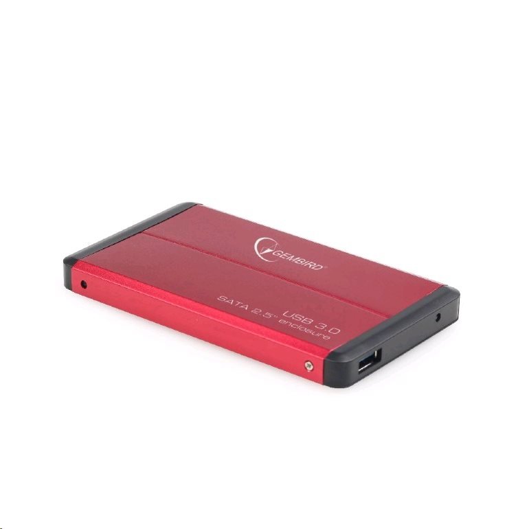 Externý box GEMBIRD pre 2.5" zariadenie, USB 3.0, SATA, červený