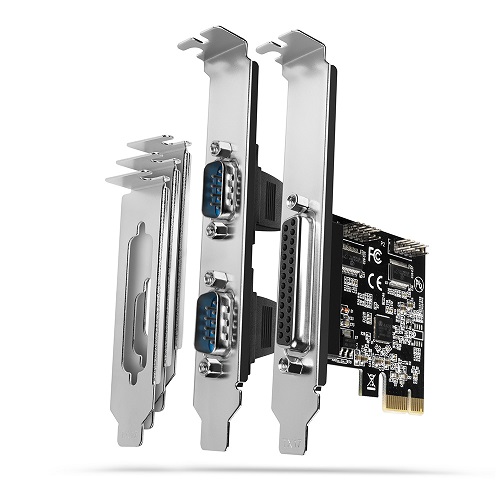 AXAGON PCEA-PSN, PCIe radič - 1x paralelný (LPT) + 2x sériový port (RS232) 250 kbps, vrátane LP