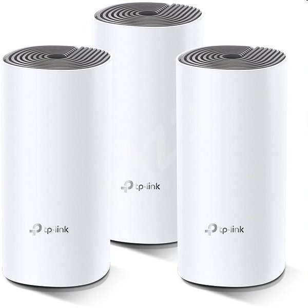 tp-link Deco E4(3-PACK), AC1200 Whole-Home Mesh Wi-Fi System, Qualcomm CPU, 867Mbps at 5GHz+300Mbps at 2.4GHz, 2 10/100Mbps Port