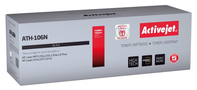 ActiveJet toner ATH-106N náhrada za HP 106A (W1106A), 1000 str, čierny