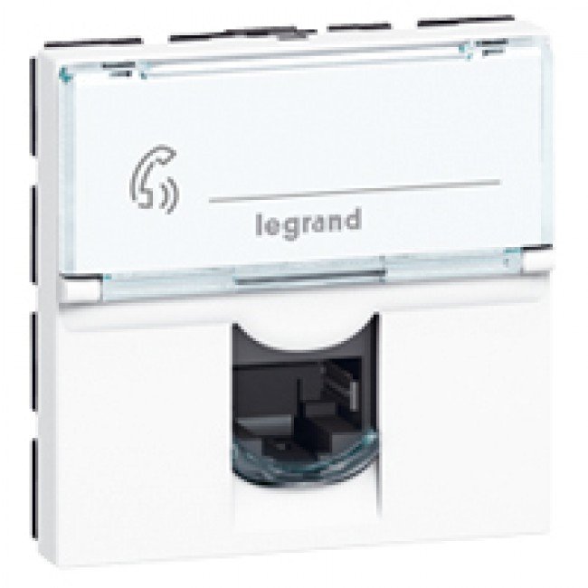 Legrand LCS3 MOSAIC zásuvka 1xRJ45 FTP Cat5E, 2 moduly