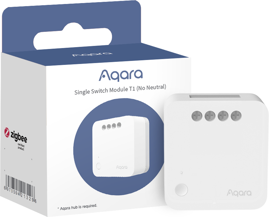 Aqara Single Switch Module T1 White (Bez nulového vodiča)