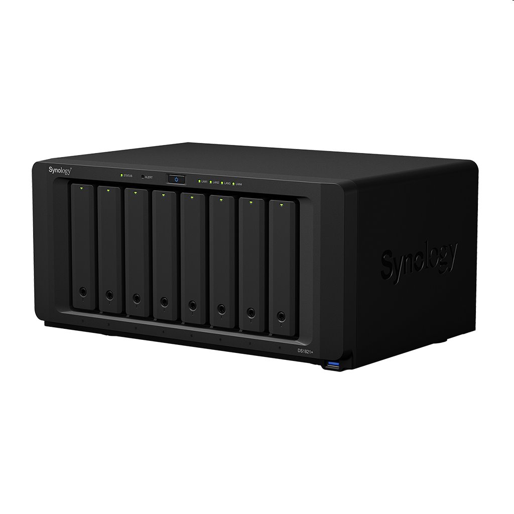 Synology™   DiskStation DS1821+   (8x HDD + 2x NVMe; 4jadro CPU; 4(32)GB RAM;  4xGLAN; 4x USB3.2Gen1)