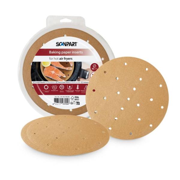ScanPart perforovaný papier do teplovzdušnej fritézy 16 cm, 100 ks