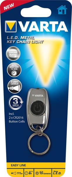 Varta LED Metal Key Chain Light 2CR2016 16603 